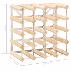 VidaXL 282469 scaffale per vino Acciaio, Legno - Vista aggiuntiva 5
