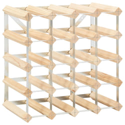 VidaXL 282470 scaffale per vino Acciaio, Legno