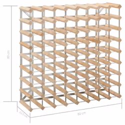 VidaXL 282471 scaffale per vino Acciaio, Legno - Vista aggiuntiva 5