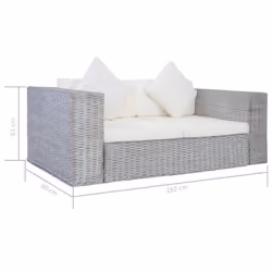 VidaXL 283070 divano 2 seduta(e) Crema, Grigio - Vista aggiuntiva 8