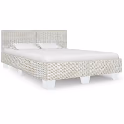 Questo telaio per letto in rattan, dalla struttura intrecciata unica, costituisce la scelta perfetta per chi desidera aggiung ...
