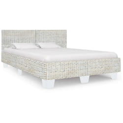 Giroletto Grigio in Rattan Naturale 160x200 cm Vidaxl