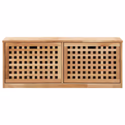 Panca con Scarpiera 94x20x38 cm in Legno Massello di Nocecod mxl 95266 - Vista aggiuntiva 3