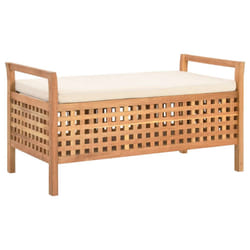 Cassapanca 93x49x49 cm in Legno Massello di Noce cod mxl 71244