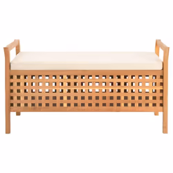 Cassapanca 93x49x49 cm in Legno Massello di Noce cod mxl 71244