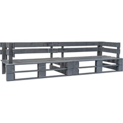 Vidaxl - Divano a Pallet da Giardino 2 Posti Grigio in Legno