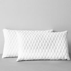 Cuscino Set 2 pz in Memory Foam Bianco Cuscino Comodo vari dimensioni dimensioni : 80x40x14 cm
