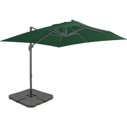 Ombrellone da Esterni con Base Portatile Verde