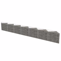vidaXL Gabbione in Acciaio Zincato 450x30x50 cm - Vista aggiuntiva 2