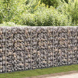 vidaXL Gabbione con Copertura in Acciaio Zincato 100x20x100 cm