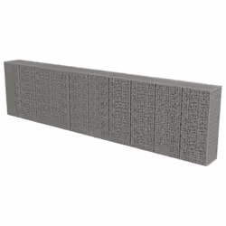 vidaXL Gabbione con Copertura in Acciaio Zincato 600x50x150 cm - Vista aggiuntiva 2