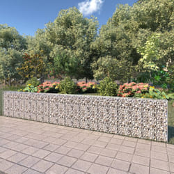 Gabbione con Copertura in Acciaio Zincato Argento varie dimensioni dimensioni : 600x30x100 cm