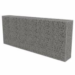 vidaXL Gabbione con Copertura in Acciaio Zincato 300x50x150 cm - Vista aggiuntiva 2