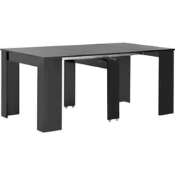 Vidaxl - Tavolo da Pranzo Estensibile Nero Lucido 175x90x75 cm