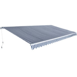 Vidaxl - Tenda da Sole Pieghevole Manuale 600 cm Blu/Bianca