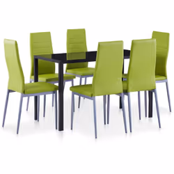 Questo set da pranzo, composto da 7 pezzi, ha un design elegante e moderno ed è perfetto per coloro che stanno cercando di ag ...