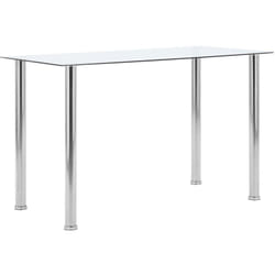 Vidaxl - Tavolo da Pranzo Trasparente 120x60x75cm Vetro Temperato