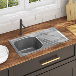 Lavandino, Lavello da Cucina con Filtro e Sifone in Acciaio Inox Vidaxl 42135