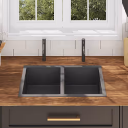 Lavello da Cucina Lavorato a Mano Nero in Acciaio Inoxcod mxl 103989 - Vista aggiuntiva 3