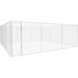 Canile da Esterno in Acciaio Zincato Argento varie dimensioni dimensioni : 570 x 570 x 185 cm