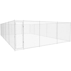 vidaXL Canile da Esterno in Acciaio Zincato 950x570x185 cm