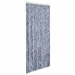 vidaXL Zanzariera Blu Bianco e Argento  90x220 cm Ciniglia - Vista aggiuntiva 2