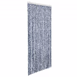 vidaXL Zanzariera Blu Bianco e Argento 100x220 cm Ciniglia - Vista aggiuntiva 2