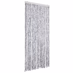vidaXL Zanzariera Bianco e Grigio 90x220 cm Ciniglia - Vista aggiuntiva 2