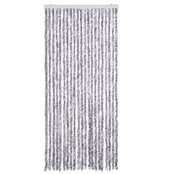 vidaXL Zanzariera Bianco e Grigio 90x220 cm Ciniglia - Vista aggiuntiva 3