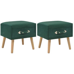 Set 2 Comodini da Camera da Letto, Tavolini da notte Verdi 40x35x40 cm in Velluto Vidaxl