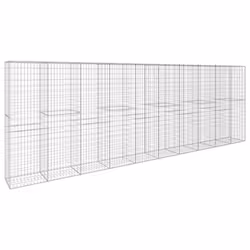 vidaXL Gabbione con Copertura in Acciaio Zincato 600x50x200 cm - Vista aggiuntiva 2