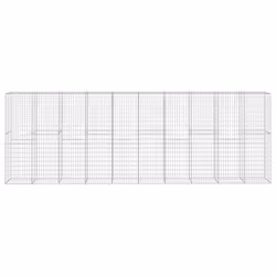 vidaXL Gabbione con Copertura in Acciaio Zincato 600x50x200 cm - Vista aggiuntiva 3