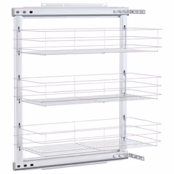 Cestino da Cucina in Rete a 3 Livelli Argento 47x25x56 cmcod mxl 83040 - Vista aggiuntiva 2