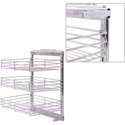 Il nostro cestello estraibile in filo metallico è facile da installare nell'armadio della cucina con gli accessori di montagg ...