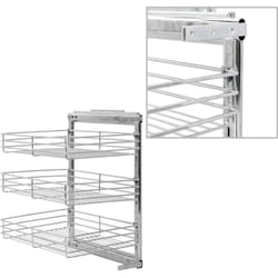 Cestello Metallico Estraibile a 3 Livelli Argento vari dimensioni dimensioni : 47 x 35 x 56 cm