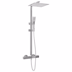 vidaXL Set per Doccia a Doppio Soffione con Termostato Acciaio Inox - Vista aggiuntiva 3