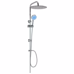 vidaXL Set per Doccia a Doppio Soffione con Doccetta Acciaio Inox - Vista aggiuntiva 3