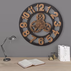 Portate un pezzo unico a casa vostra con il nostro straordinario orologio da parete in metallo dorato! Caratterizzato da un p ...