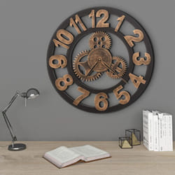 Vidaxl - Orologio da Parete in Metallo 58 cm Dorato e Nero 25282