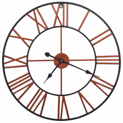 vidaXL Orologio da Parete in Metallo 58 cm Rosso - Vista aggiuntiva 2