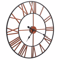 vidaXL Orologio da Parete in Metallo 58 cm Rosso - Vista aggiuntiva 3