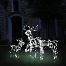 Vidaxl - Decorazioni di Natale a Forma di Decorazione Natalizia, Renne 3 pz 229 led 5678