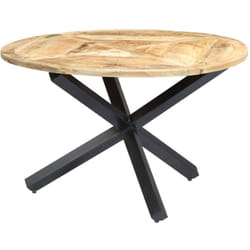 Vidaxl - Tavolo da Pranzo Rotondo 120x76cm in Legno Massello di Mango