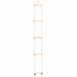 Questa scala di corda in legno, con 5 livelli, assicura ai vostri bambini un grande divertimento! Con un telaio in legno mass ...