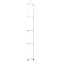 Scala di Corda per Bambini in Legno Massello e pe 30x168 cm