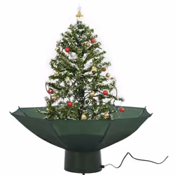 Questa suggestiva creazione, caratterizzata da un albero di Natale con sistema nevicante, decorazioni e luci colorate, former ...