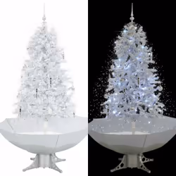 Questa suggestiva creazione, caratterizzata da un albero di Natale con sistema nevicante, decorazioni e luci colorate, former ...