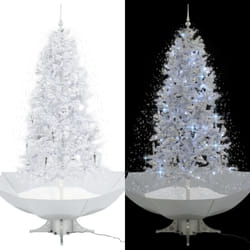 Vidaxl - Albero di Natale con Neve e Base a Ombrellone Bianco 190 cm