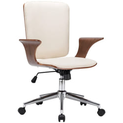 Vidaxl - Sedia da Ufficio Girevole in Similpelle e Legno Curvato 307163