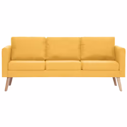 VidaXL 276856 divano 3 seduta(e) Giallo - Vista aggiuntiva 4